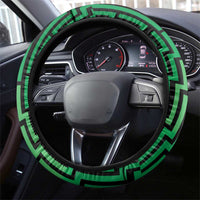 Basketball New Zealand Steering Wheel Cover Green Maori Ta Moko Indigenous LT9 - Polynesian Pride
