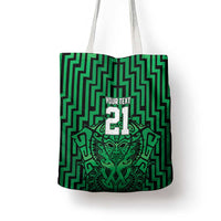 Custom Basketball New Zealand Tote Bag Green Maori Ta Moko Indigenous LT9 - Polynesian Pride