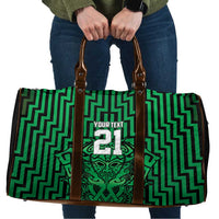 Custom Basketball New Zealand Travel Bag Green Maori Ta Moko Indigenous LT9 Green - Polynesian Pride