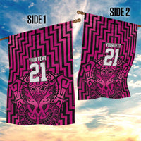 Custom Basketball New Zealand Garden Flag Pink Maori Ta Moko Indigenous LT9 - Polynesian Pride