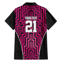 Custom Basketball New Zealand Hawaiian Shirt Pink Maori Ta Moko Indigenous LT9 - Polynesian Pride