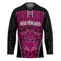 Custom Basketball New Zealand Hockey Jersey Pink Maori Ta Moko Indigenous LT9 Unisex Pink - Polynesian Pride