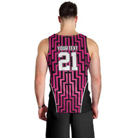 Custom Basketball New Zealand Men Tank Top Pink Maori Ta Moko Indigenous LT9 - Polynesian Pride