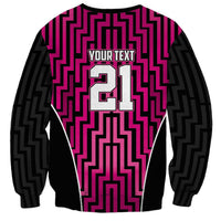 Custom Basketball New Zealand Sweatshirt Pink Maori Ta Moko Indigenous - Polynesian Pride
