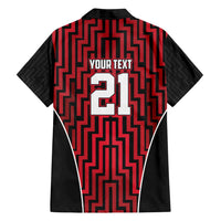 Custom Basketball New Zealand Family Matching Tank Maxi Dress and Hawaiian Shirt Red Maori Ta Moko Indigenous LT9 - Polynesian Pride