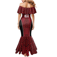 Custom Basketball New Zealand Mermaid Dress Red Maori Ta Moko Indigenous LT9 - Polynesian Pride