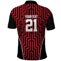 Custom Basketball New Zealand Polo Shirt Red Maori Ta Moko Indigenous LT9 - Polynesian Pride