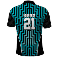 Custom Basketball New Zealand Polo Shirt Teal Maori Ta Moko Indigenous LT9 - Polynesian Pride