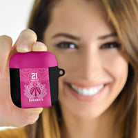 New Zealand Custom AirPods Case Fire Basketball Maori Tribal Pink LT9 Pink - Polynesian Pride