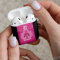 New Zealand Custom AirPods Case Fire Basketball Maori Tribal Pink LT9 - Polynesian Pride