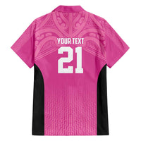 New Zealand Custom Family Matching Summer Maxi Dress and Hawaiian Shirt Fire Basketball Maori Tribal Pink LT9 - Polynesian Pride