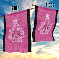 New Zealand Custom Garden Flag Fire Basketball Maori Tribal Pink LT9 - Polynesian Pride
