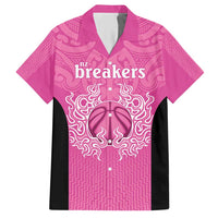 New Zealand Custom Hawaiian Shirt Fire Basketball Maori Tribal Pink LT9 Pink - Polynesian Pride