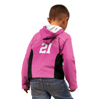 New Zealand Custom Kid Hoodie Fire Basketball Maori Tribal Pink LT9 - Polynesian Pride