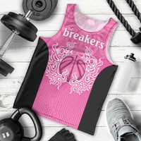 New Zealand Custom Men Tank Top Fire Basketball Maori Tribal Pink LT9 - Polynesian Pride