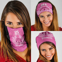 New Zealand Neck Gaiter Fire Basketball Maori Tribal Pink LT9