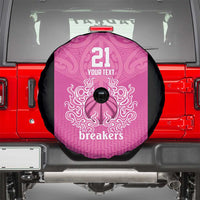 New Zealand Custom Spare Tire Cover Fire Basketball Maori Tribal Pink LT9 - Polynesian Pride