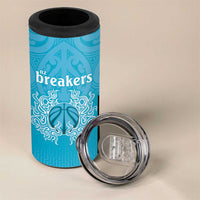 New Zealand Custom 4 in 1 Can Cooler Tumbler Fire Basketball Maori Tribal Sky Blue LT9 - Polynesian Pride