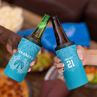 New Zealand Custom 4 in 1 Can Cooler Tumbler Fire Basketball Maori Tribal Sky Blue LT9 - Polynesian Pride