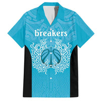 New Zealand Custom Hawaiian Shirt Fire Basketball Maori Tribal Sky Blue LT9 Blue - Polynesian Pride