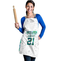 Custom New Zealand Aotearoa Apron Green Maori Paua Shell Indigenous - Polynesian Pride