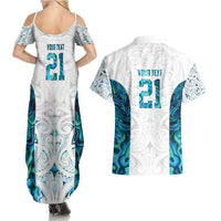 Custom New Zealand Aotearoa Couples Matching Summer Maxi Dress and Hawaiian Shirt Maori Paua Shell Indigenous LT9 - Polynesian Pride