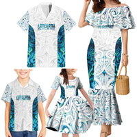 Custom New Zealand Aotearoa Family Matching Mermaid Dress and Hawaiian Shirt Maori Paua Shell Indigenous LT9 - Polynesian Pride