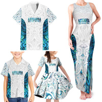 Custom New Zealand Aotearoa Family Matching Tank Maxi Dress and Hawaiian Shirt Maori Paua Shell Indigenous LT9 - Polynesian Pride
