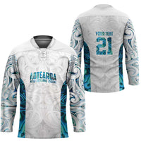 Custom New Zealand Aotearoa Hockey Jersey Maori Paua Shell Indigenous - Polynesian Pride