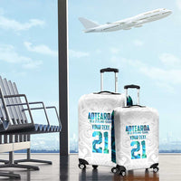 Custom New Zealand Aotearoa Luggage Cover Maori Paua Shell Indigenous - Polynesian Pride