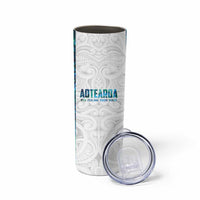 Custom New Zealand Aotearoa Skinny Tumbler Maori Paua Shell Indigenous LT9 - Polynesian Pride
