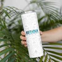 Custom New Zealand Aotearoa Skinny Tumbler Maori Paua Shell Indigenous LT9 - Polynesian Pride