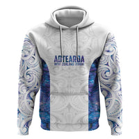 Custom New Zealand Aotearoa Hoodie Purple Maori Paua Shell Indigenous - Polynesian Pride