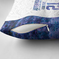 Custom New Zealand Aotearoa Pillow Cover Purple Maori Paua Shell Indigenous - Polynesian Pride