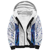 Custom New Zealand Aotearoa Sherpa Hoodie Purple Maori Paua Shell Indigenous LT9 Unisex Purple - Polynesian Pride