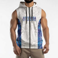 Custom New Zealand Aotearoa Sleeveless Zip Hoodie Purple Maori Paua Shell Indigenous LT9 - Polynesian Pride