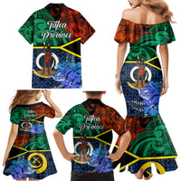 Tafea Day Family Matching Mermaid Dress and Hawaiian Shirt Vanuatu Sand Drawing With Polynesian Pattern LT9 - Polynesian Pride