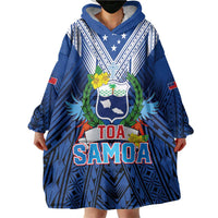 Custom Rugby Toa Samoa Wearable Blanket Hoodie Samoa mo Samoa Strength in Tatau - Polynesian Pride