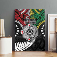 Aotearoa and Cook Islands Mo Te Tiriti Canvas Wall Art New Zealand Honour The Treaty Ake!Ake!Ake! LT9 - Polynesian Pride