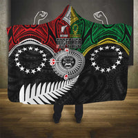 Aotearoa and Cook Islands Mo Te Tiriti Hooded Blanket New Zealand Honour The Treaty Ake!Ake!Ake! LT9 - Polynesian Pride