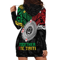 Aotearoa and Cook Islands Mo Te Tiriti Hoodie Dress New Zealand Honour The Treaty Ake!Ake!Ake! LT9 - Polynesian Pride