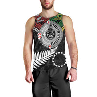 Aotearoa and Cook Islands Mo Te Tiriti Men Tank Top New Zealand Honour The Treaty Ake!Ake!Ake! LT9 - Polynesian Pride