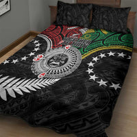 Aotearoa and Cook Islands Mo Te Tiriti Quilt Bed Set New Zealand Honour The Treaty Ake!Ake!Ake! LT9 - Polynesian Pride