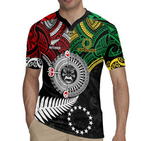 Aotearoa and Cook Islands Mo Te Tiriti Rugby Jersey New Zealand Honour The Treaty Ake!Ake!Ake! LT9 - Polynesian Pride