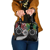 Aotearoa and Cook Islands Mo Te Tiriti Shoulder Handbag New Zealand Honour The Treaty Ake!Ake!Ake! LT9 One Size Green - Polynesian Pride