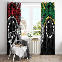 Aotearoa and Cook Islands Mo Te Tiriti Window Curtain New Zealand Honour The Treaty Ake!Ake!Ake! LT9 - Polynesian Pride