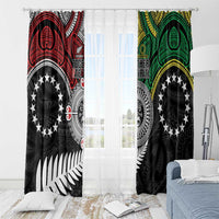 Aotearoa and Cook Islands Mo Te Tiriti Window Curtain New Zealand Honour The Treaty Ake!Ake!Ake! LT9 - Polynesian Pride