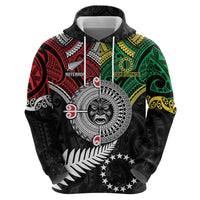Aotearoa and Cook Islands Mo Te Tiriti Zip Hoodie New Zealand Honour The Treaty Ake!Ake!Ake! LT9 - Polynesian Pride