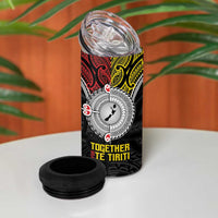 Aotearoa and Niue Mo Te Tiriti 4 in 1 Can Cooler Tumbler New Zealand Honour The Treaty Ake!Ake!Ake! LT9 - Polynesian Pride