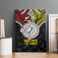 Aotearoa and Niue Mo Te Tiriti Canvas Wall Art New Zealand Honour The Treaty Ake!Ake!Ake! LT9 - Polynesian Pride